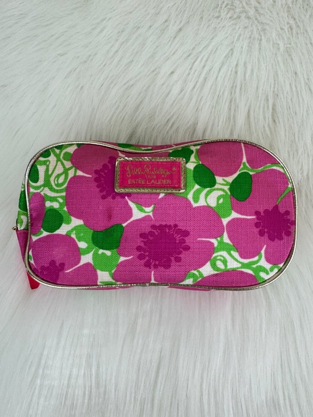 Lilly Pulitzer for Estée Lauder Floral Cosmetic Case Zip Travel Toiletry Bag